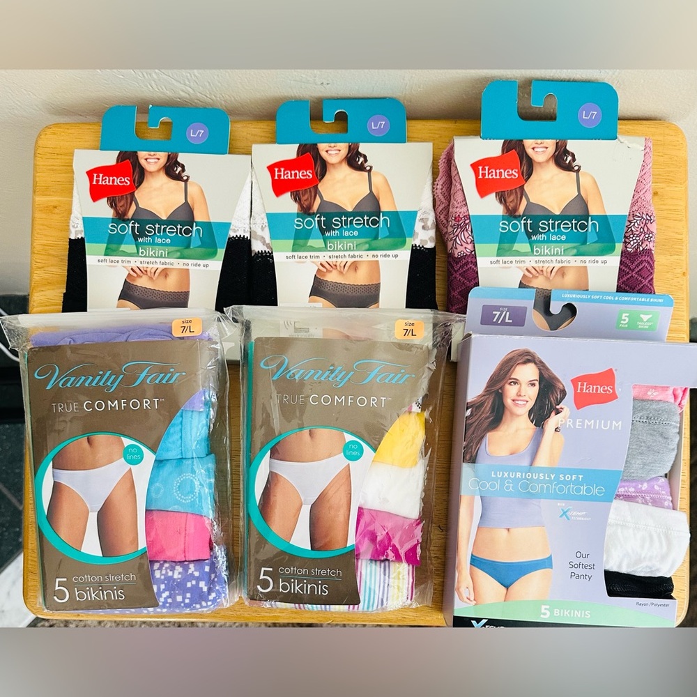 Women’s Bikini Panties Size 7 Large Bundle of  21 pairs New In Package